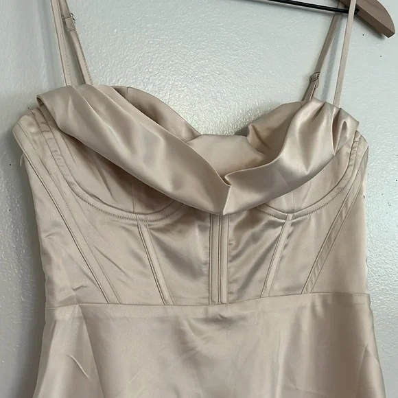 Princess Polly Spotlight Mini Dress in Champagne - Picture 4 of 11